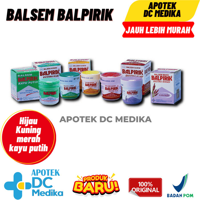 DCMSALE Balsem balpirik 20gr/hijau/biru/merah/kayu putih - hijau