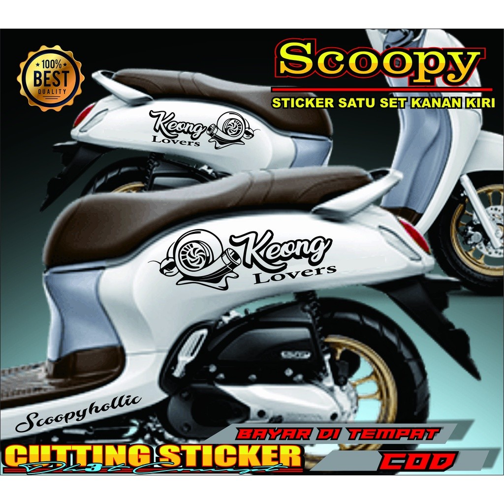 SCOOPY KEONG LOVERS CUTTING STICKER STRIPING CUTTING SCOOPY SIPUT