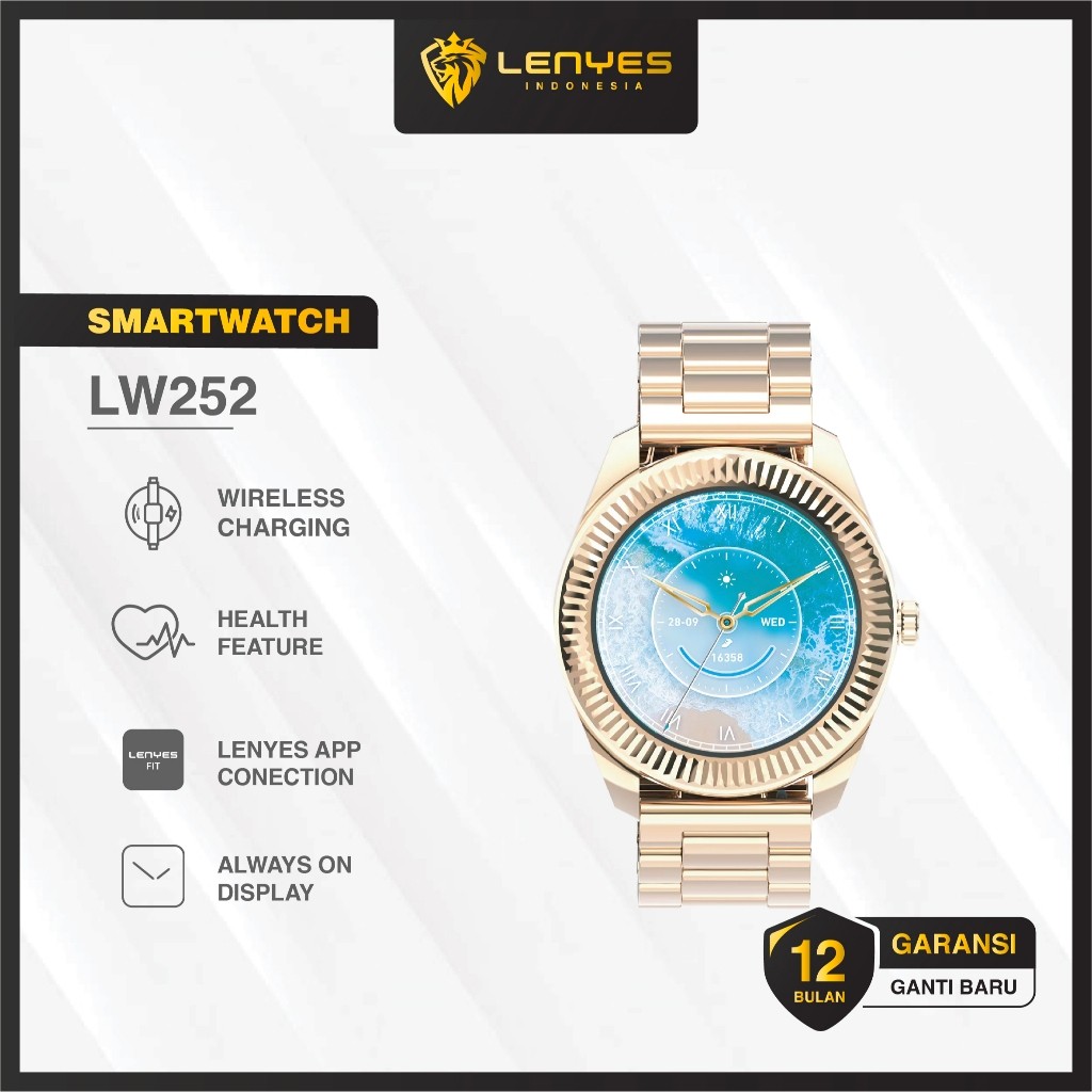 Smart Watch LENYES LW252 1.19" Amoled Screen Sport Health Monitoring Wireless Magnetic Smartwatch Touch Screen Jam Tangan