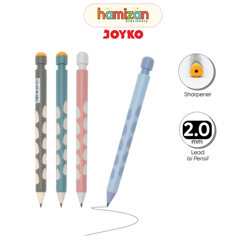 

( 1 pcs ) Mp63 Joyko Mechanical Pencil Segitiga / Pencil Mekanik MP-63 Triangle ketebalan 2.0 dengan rautan warna warni / Mechanical Pencil Pensil Mekanik Joyko MP-63 2.0 mm Murah Berkualitas