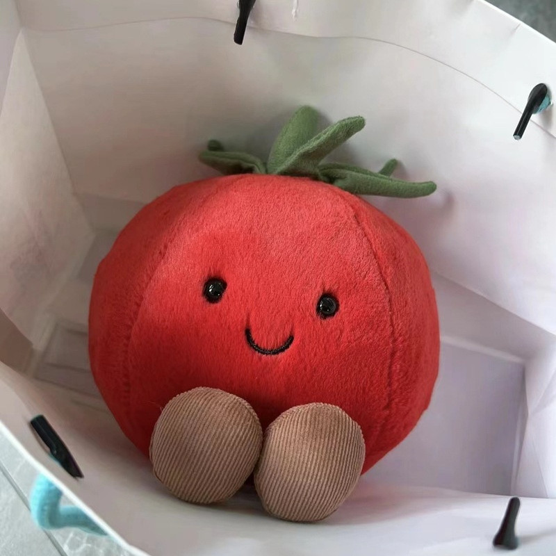 Jellycat Cute Plush Cartoon Figure Tomato Doll Fruit And Vegetable Food Toy Stuffed Plush Decor Birt