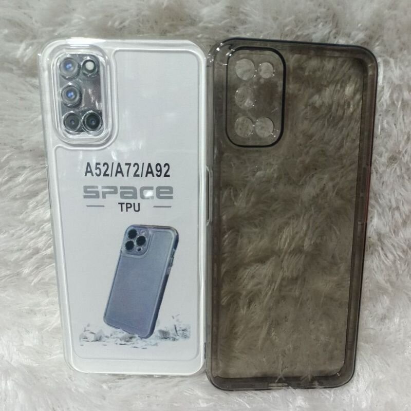 SoftCase Clear Black Space Oppo A52/A72/A92 Casing Bening Pelindung Hp