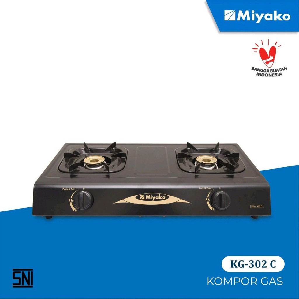 Kompor Gas Miyako 2 Tungku Kg 302 C Miyako Kg302C Kompor Gas 2 Tungku Kompor Miyako Kg302c