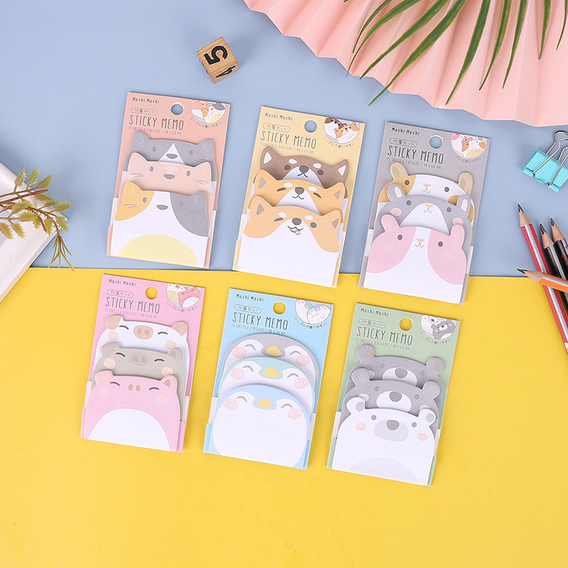 

1 Piece Lytwtw's Adhesive Kawaii Animals Pig Sticky Notes Notepad Memo Pad Office School Supplies Stationery Sticker