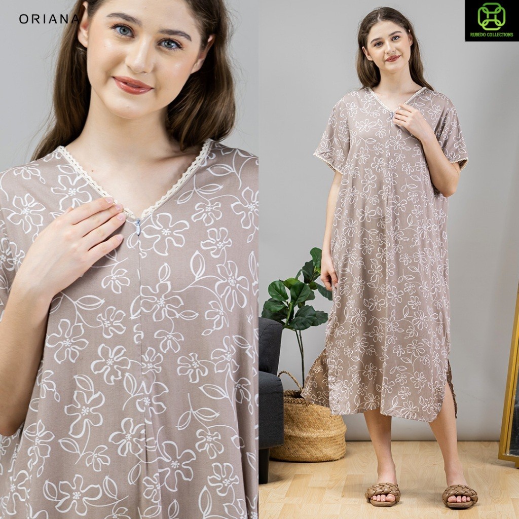 Oriana Homewear Maxi Dress Daster Renda Kaiva Collection