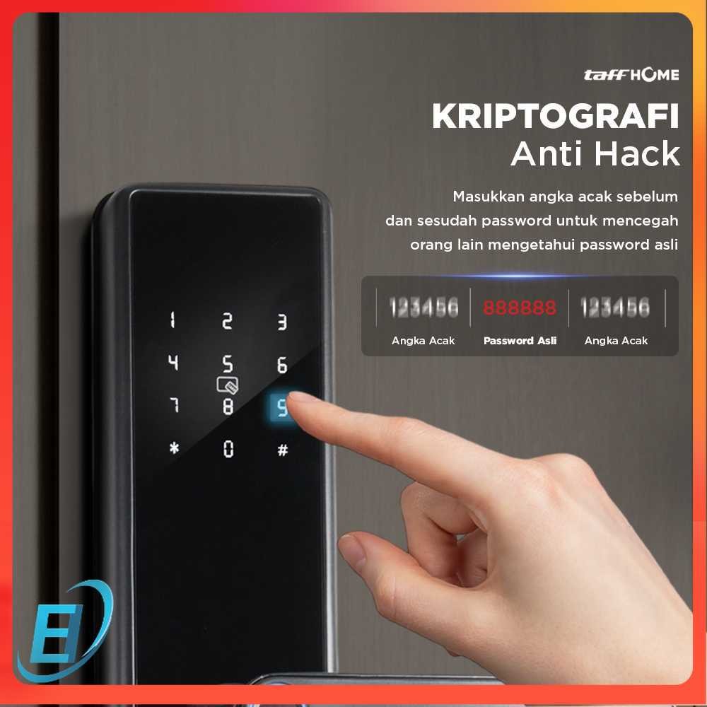 TaffHOME Smart Door Lock Fingerprint Password Bluetooth Card TTLock - A3F