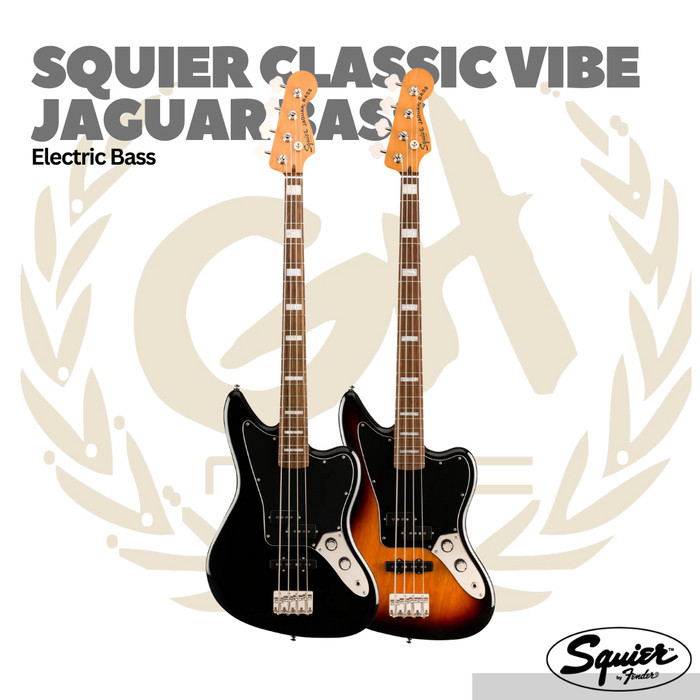Squier Classic Vibe Jaguar Bass Guitar, Laurel FB - Bass Elektrik