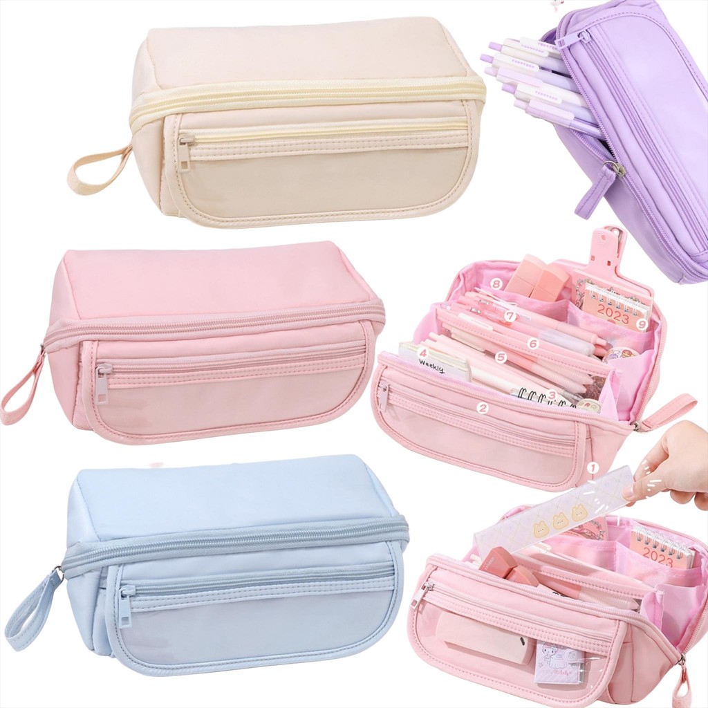 

MW025 Tempat Pensil Macaron Pencil Case Bolpoin Kotak Dompet Pouch Stationary Alat Tulis Diary