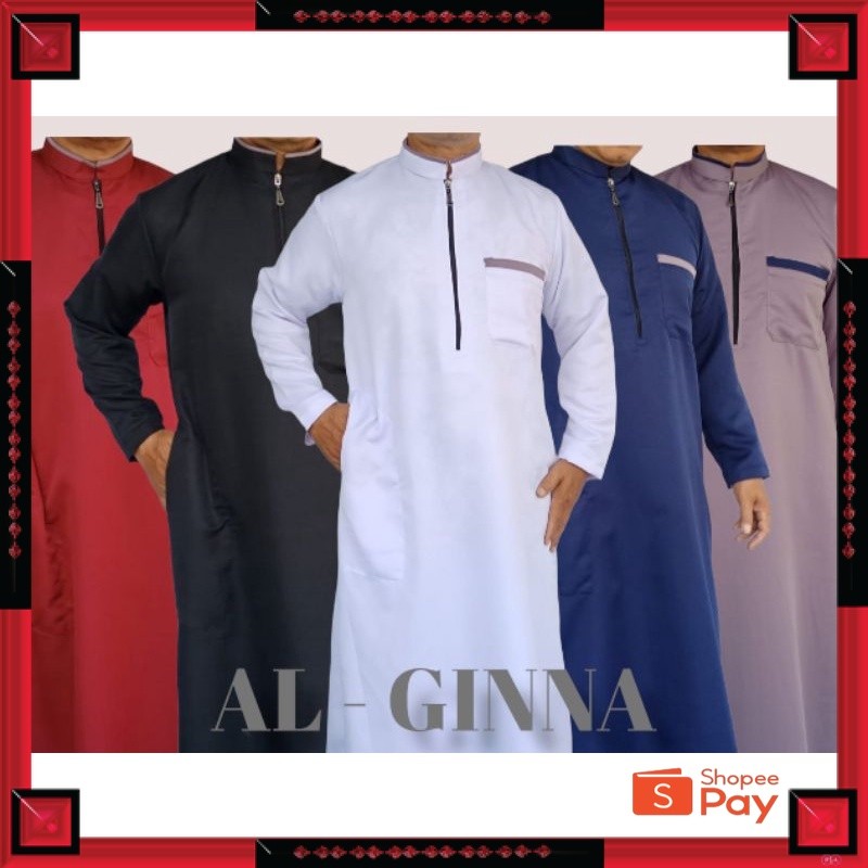 [PREMIUM ORIGINAL] Jubah Gamis Pria Dewasa Muslim Gamis Pria Dewasa Jubah Pria Kekinian Gamis Baju M