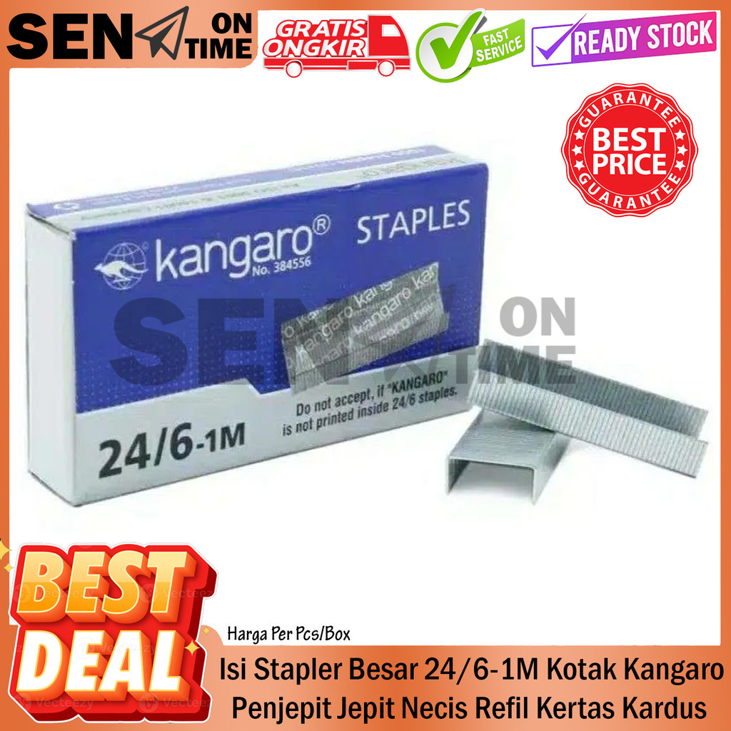 

Alat Jetrekan Jepretan Jekrekan Jepit Penjepit Isi Stapler 24/6 Besar Jumbo Necis Staples Steples Setepler Seteples Stepler Strapler Steples No 3 Per Pak 20 Kotak Kangaro Kangoro Kangguru Kanguru Tangan Kertas Kardus Repil Refil HUM ATK Kantor Sekolah