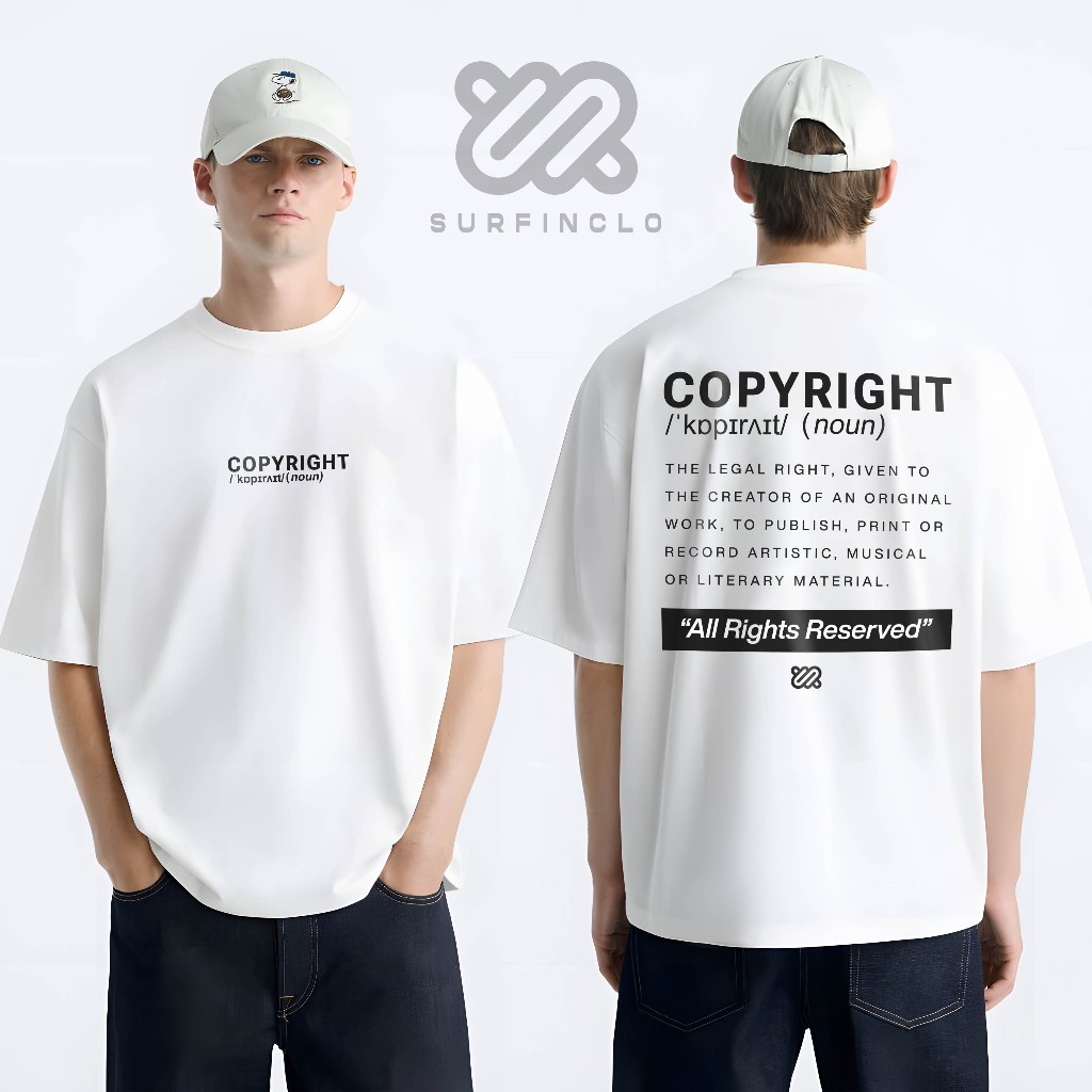 Surfinclo Oversized T-Shirt Streetwear COPYRIGHT Premium Cotton