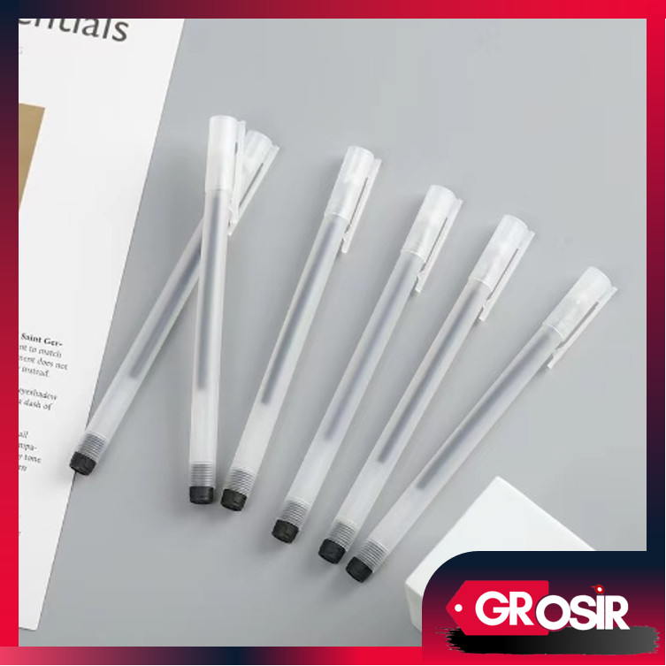 

Grosir - S5753 Pena Tinta Gel Cair Transparan / Pulpel Gel 0.5mm Bolpoin Pena Pulpen Tinta Gel Cair Pena Transparant Pen Gel