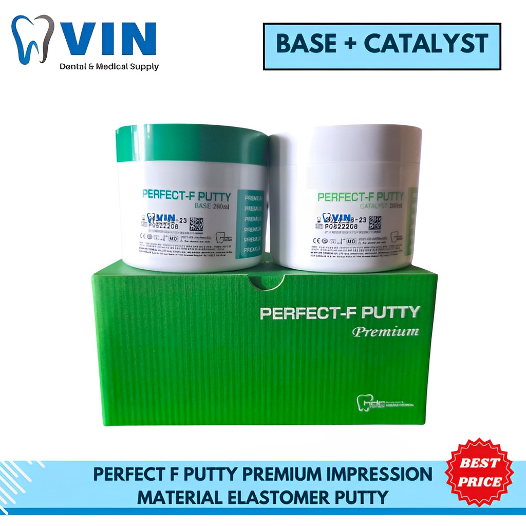 Perfect F putty impression material soft elastomer dental silicone putty base catalyst
