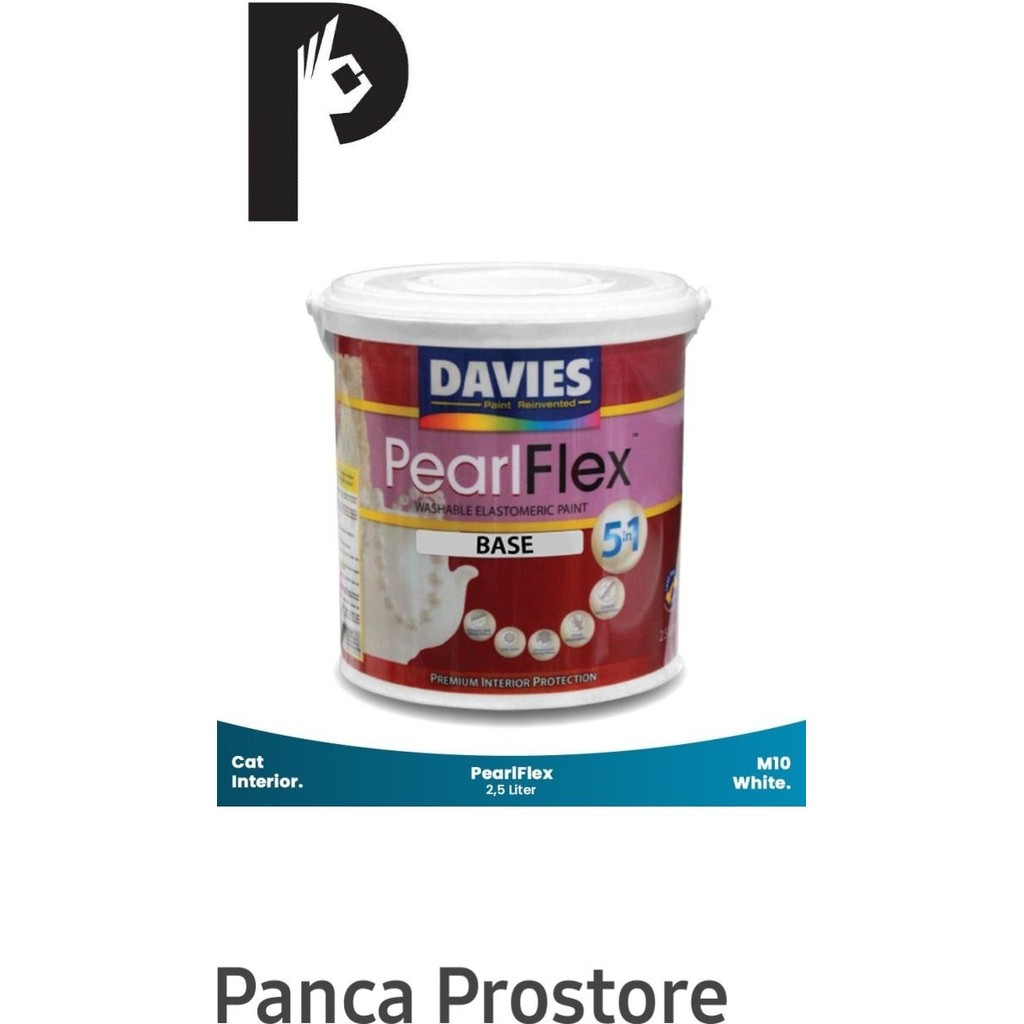Cat Tembok Interior Davies Pearl Flex 5 in 1 White 2.5 Ltr - Request Mixing