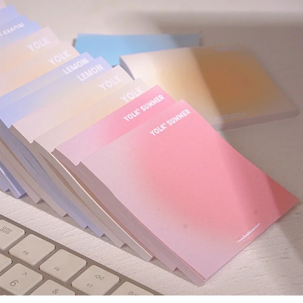 

50sheet Cute Memo Pad Creative Fashion Gradient Color Scrapbooking Memo Pad Stationery Sticky Note Kawaii Student Supplies