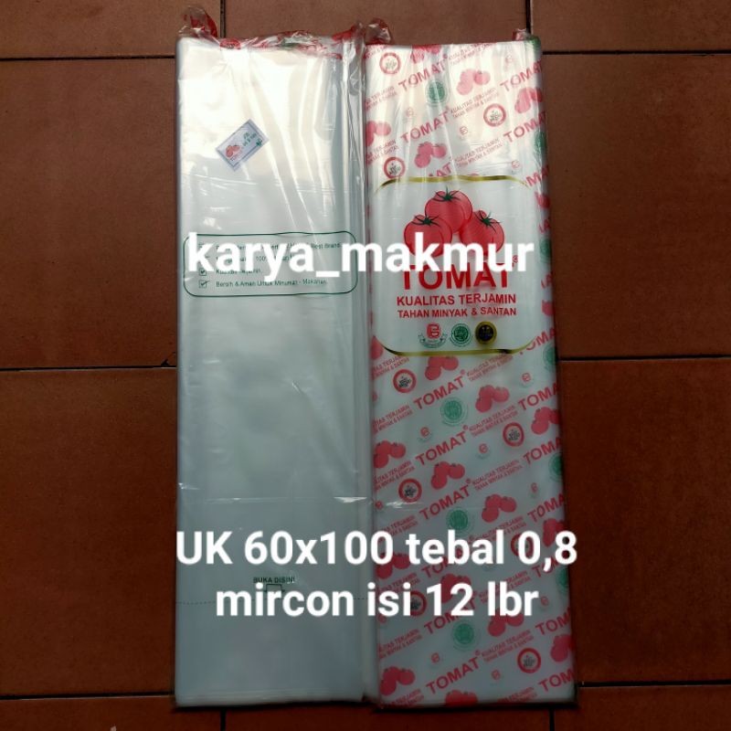 Tersedia plastik PE tomat uk 60x100 TEBAL 80 MICRON
