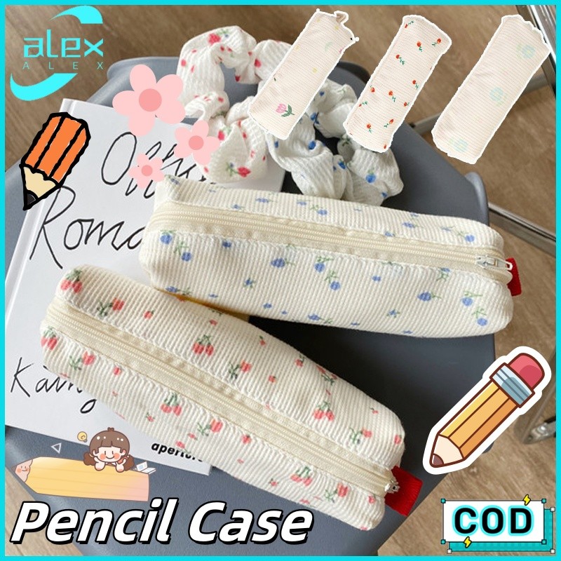 

Kotak Pensil Bunga Vintage / Alice Kotak Alat Tulis Siswa Lucu / Kotak Pensil Kanvas Kapasitas Besar