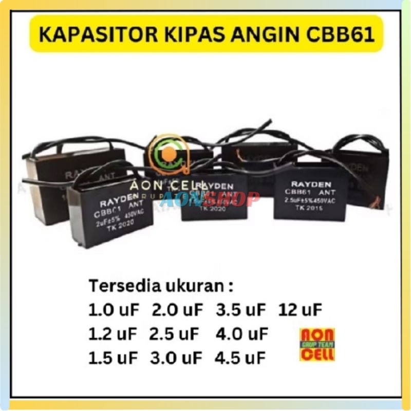 [AS] Kapasitor Kipas Angin CBB61