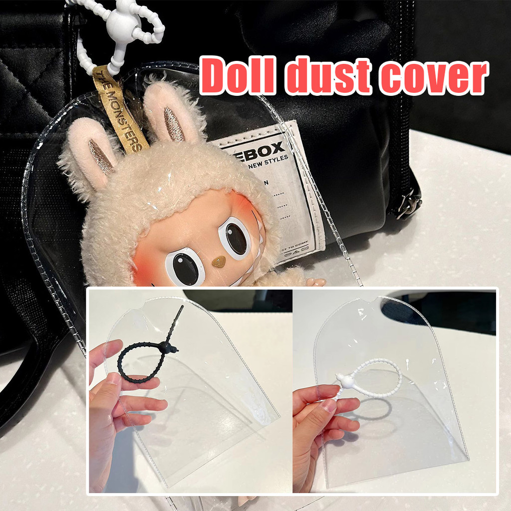 Sarung debu untuk boneka rainproof Pouch boneka transparan pvc Doll Pouch Doll Cover Sarung pelindun