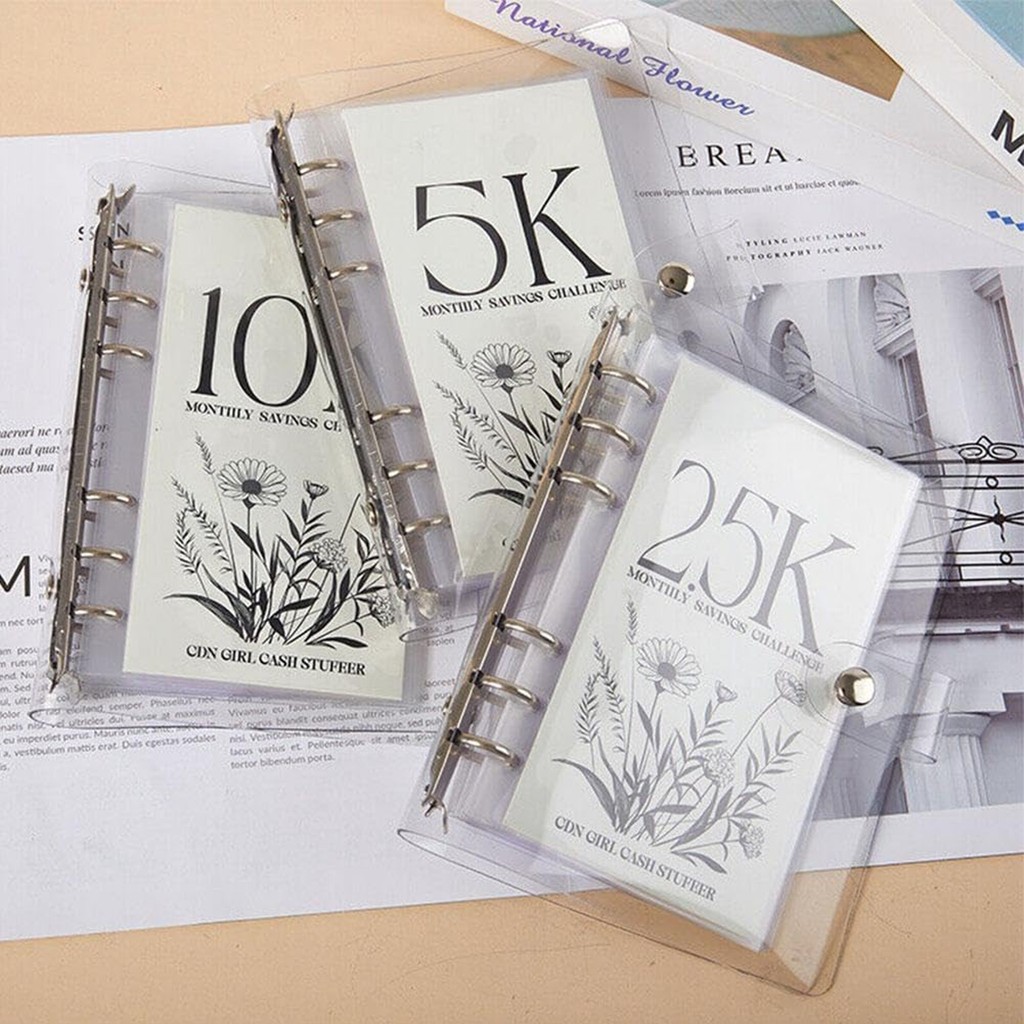 

Vertical Savings Challenge Money Clip Loose-Leaf Savings Clip Savings Challenge 2.5K/5K/10K Binder Savings Couple 100-Day Saving