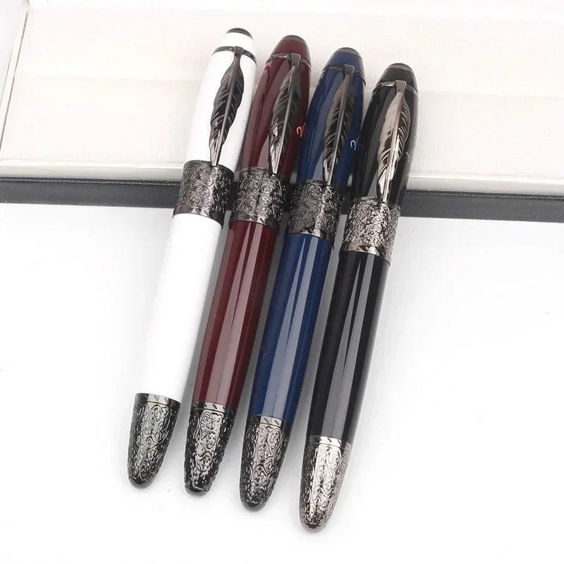 

Business Writers iel Defoe Ballpoint Pen Metal Black Rollerball Fountain Pen with Maple Leaf Clip Office Supplies