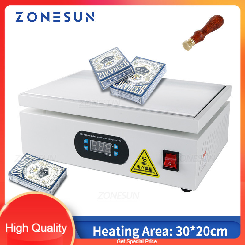 

THE BEST ZONESUN Cellophane Wrapping Machine Poker Box Cigarettes Perfume Cosmetics BOPP Film PVC Sealable Film Sealing Packaging Machine