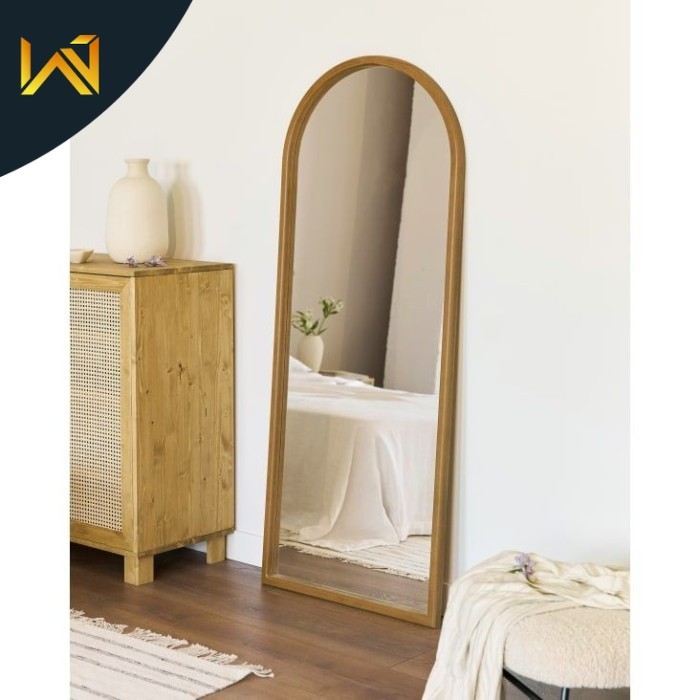 cermin kayu jati full body cantik cermin berdiri badan