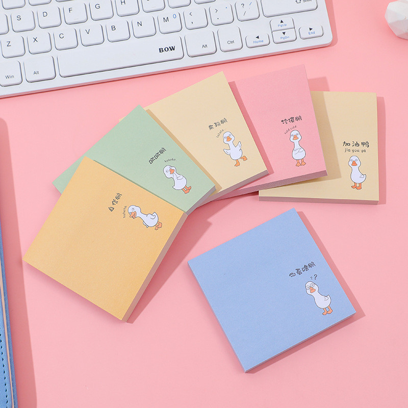 

80 Sheets Cartoon Cute Sticky Notes Pads Posits Stationery Stickers Posted It Memo Notepad School Office Color Message Sticker
