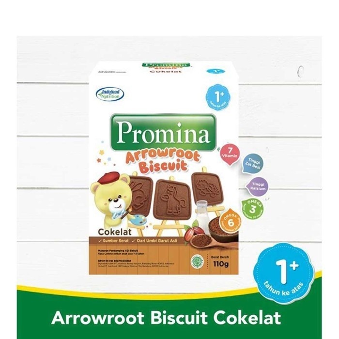 Promina Arrowroot Cookies 110gr Coklat - Biskuit Snack Bayi