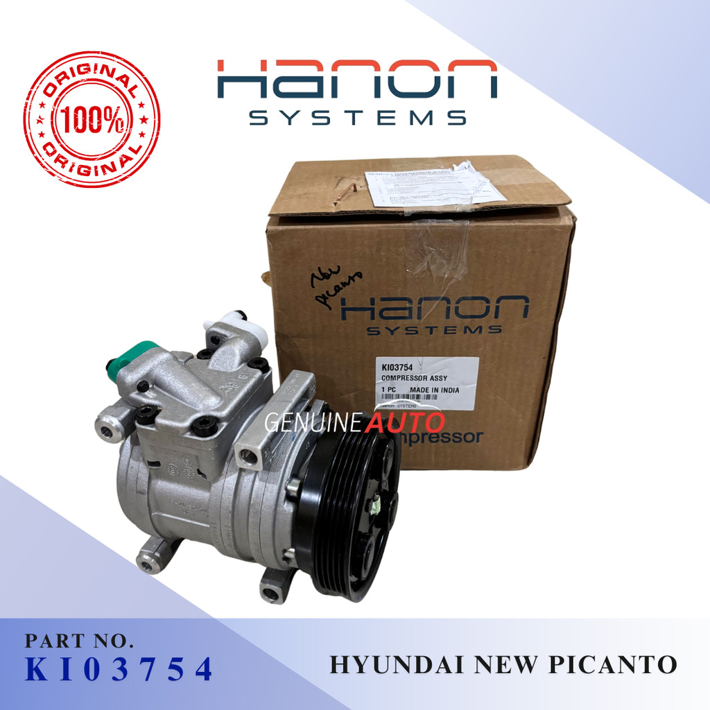 KOMPRESOR COMPRESSOR HYUNDAI NEW PICANTO / HYUNDAI I-10 GEN 1 HANON ASLI KI03754