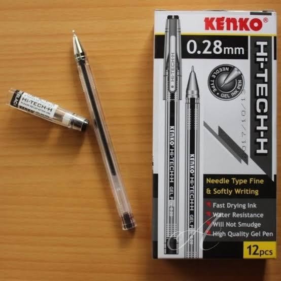 

NEW PROMO-[Terlaris] Promo pulpen kenko hitech hi-tech 0,28mm pen gel / gel pen isi 12 pcs Pena Stationery - 6 pcs