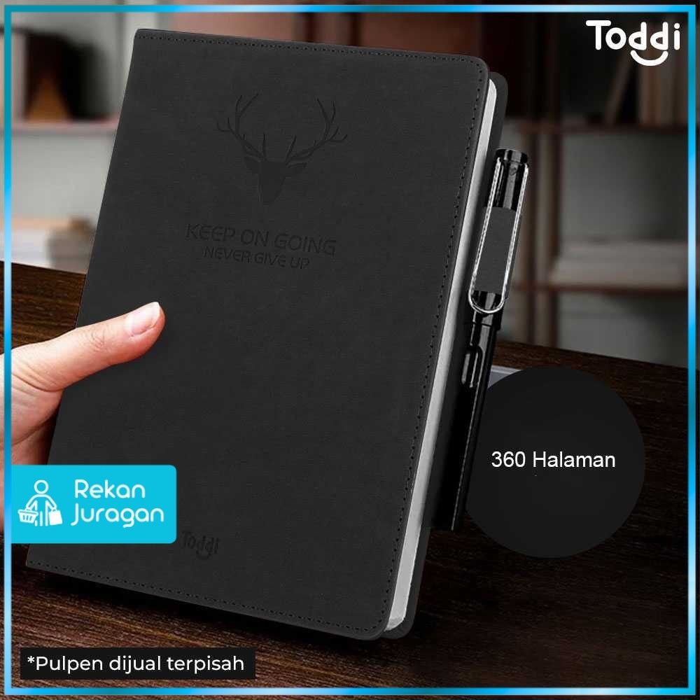 

Toddi Buku Jurnal Hardcover Notebook Diary 80GSM 340 Halaman Grid - CW-5025