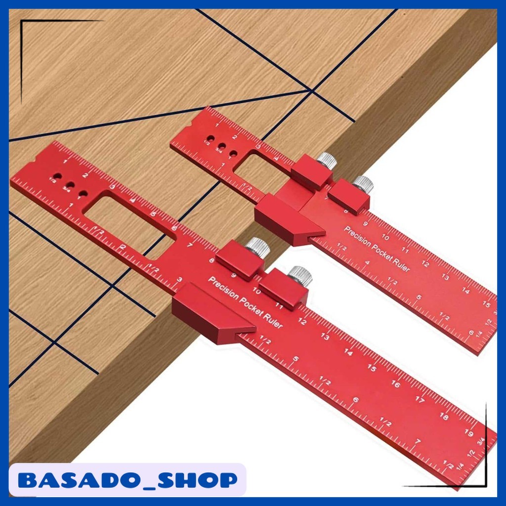 

Penggaris Mark Line Gauge T-Type Woodworking Measuring Ruler - C200