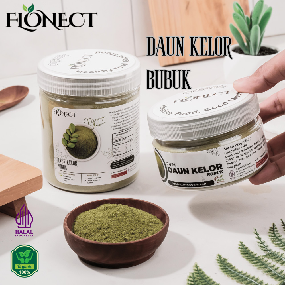 

Flonect Daun Kelor Moringa Bubuk 100% Murni Premium Organic Original 250gr 150gr