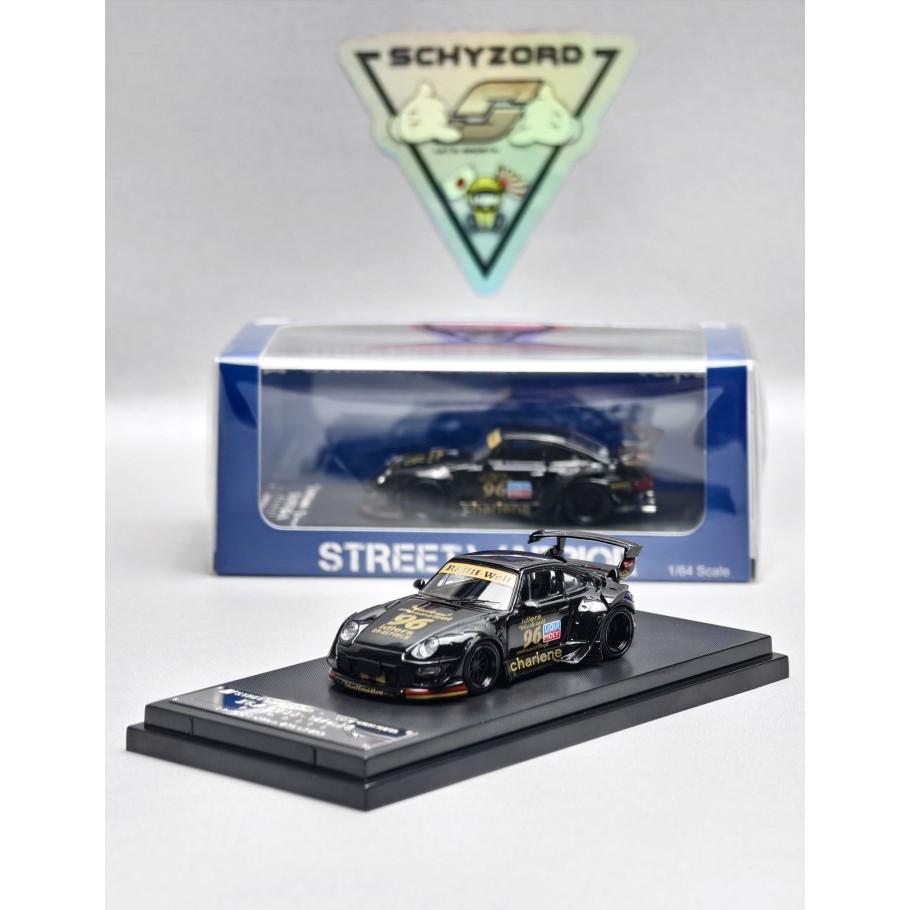 Street Warrior Porsche RWB 993 GT Wing CHARLENE #96 Limited Edition Metallic Black