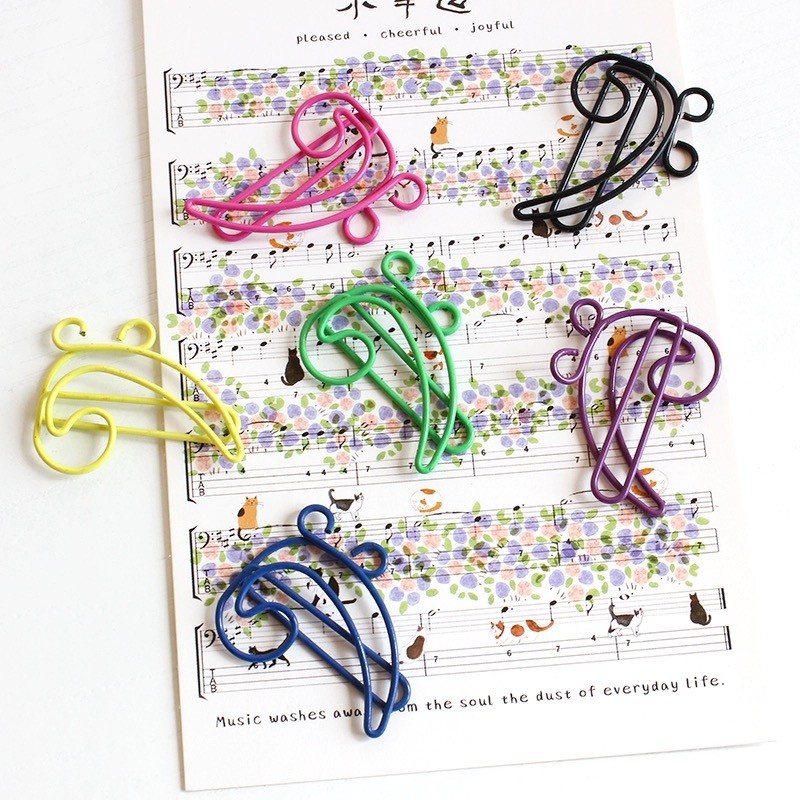 

Love Music Note Modeling Color Clip Creative Pin Office Supplies Paper Clip Kawaii Accessories Cute Stationery Paper Clips Metal