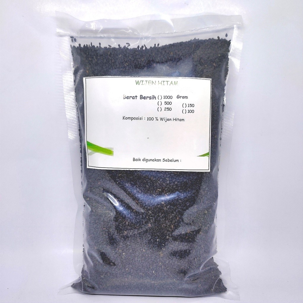 

1000gr Black Sesame Seeds (Wijen Hitam Mentah)
