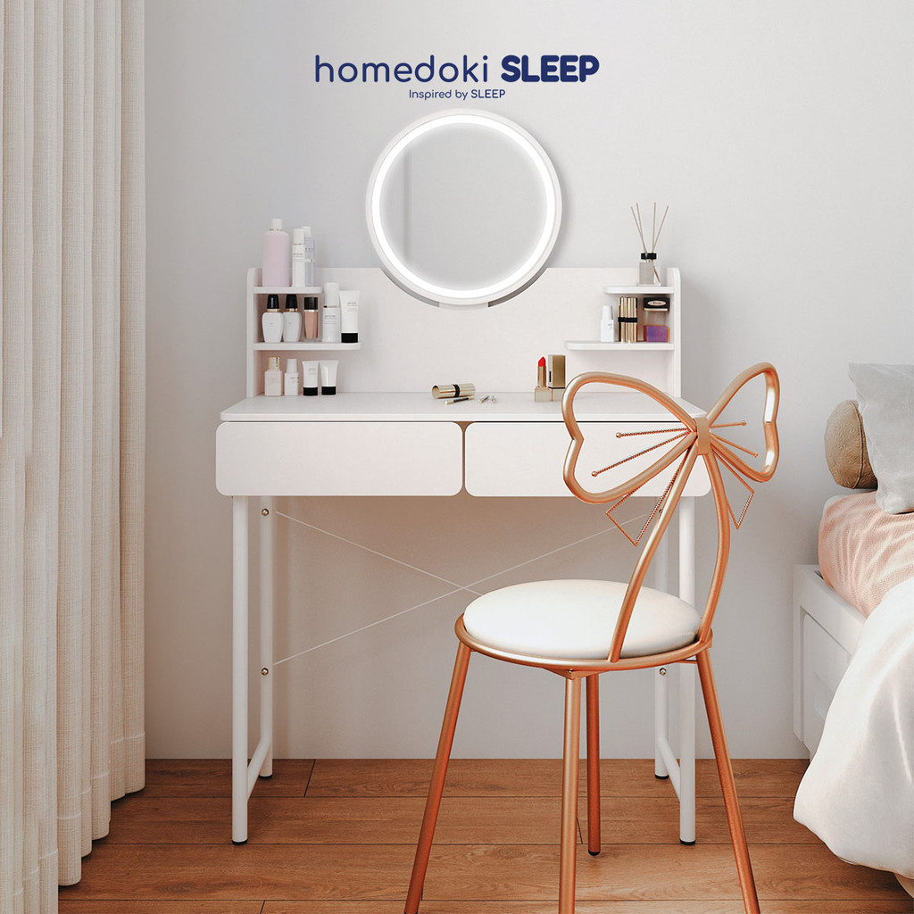 Homedoki Meja Rias/Meja Rias Aesthetic/Meja Rias Minimalis/Meja Rias Led/Meja Rias Lampu/Meja Rias S