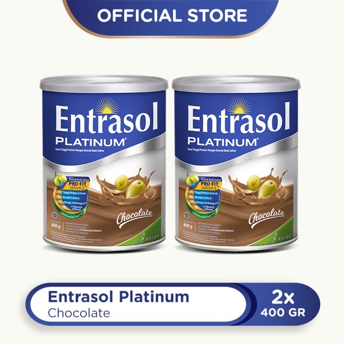 

[[PROMO]]BEST SELLER TWIN PACK: ENTRASOL PLATINUM CHOCOLATE 400G - 2 PCS