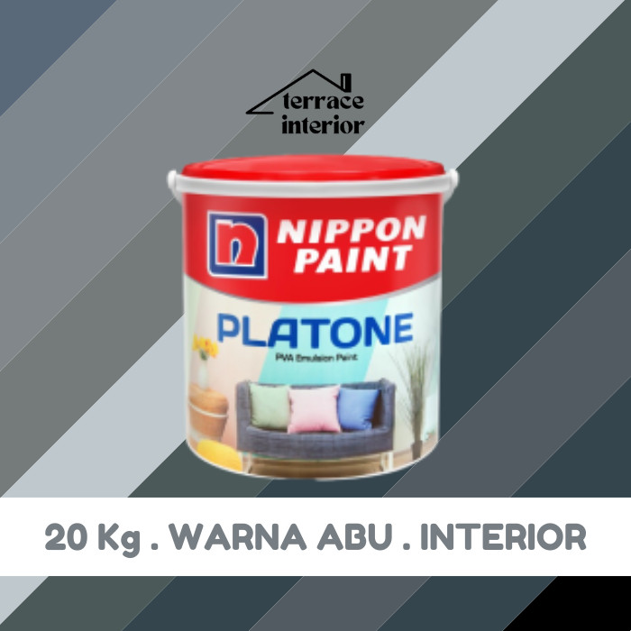 Cat Tembok Interior Nippon Paint Platone Warna Abu 20 KG