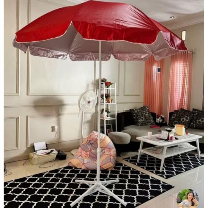 FOURPOD + PAYUNG POLOS UV 300CM /Payung Pantai/ Payung Cafe / Payung Tenda Payung Jualan
