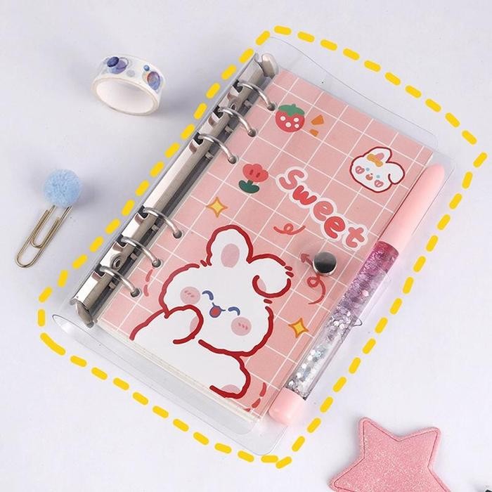 

Organizer Moerah~ 80 lembar Binder note cute rabbit/buku atatan Harian Daily planner uku &atatan lsi Wlang Loose-Leaf - Qiqi Treasure - A