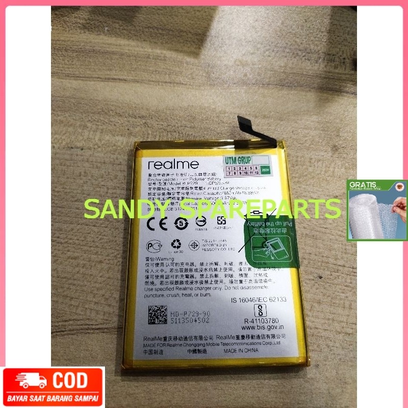 GARANSI YA BATERAI BATERE BATTERY RELME C3 RELME 5 RELME 5I BLP 729 BLP729 KOMPATIBEL READY