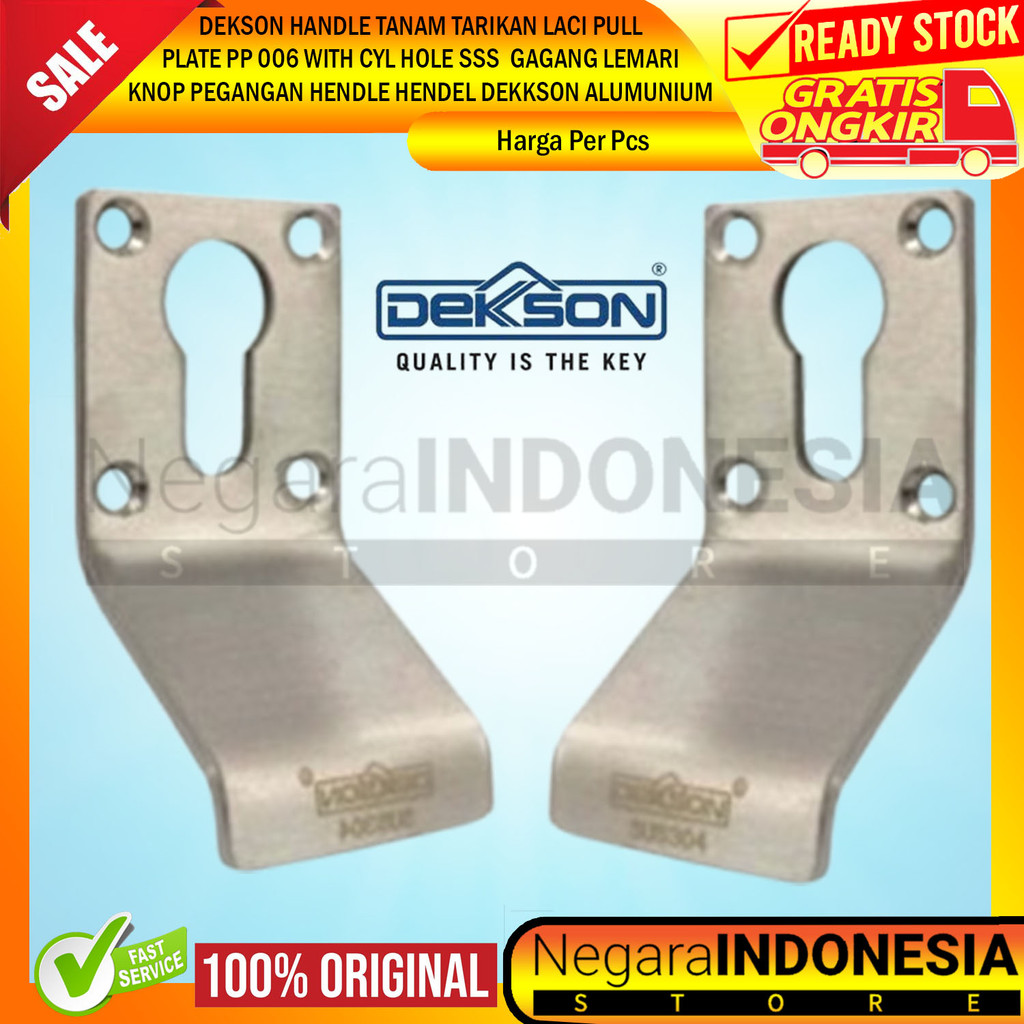 Dekkson Handle Tanam Tarikan Laci Pull Plate Pp 006 With Cyl Hole Sss Gagang Lemari Knop Pegangan He