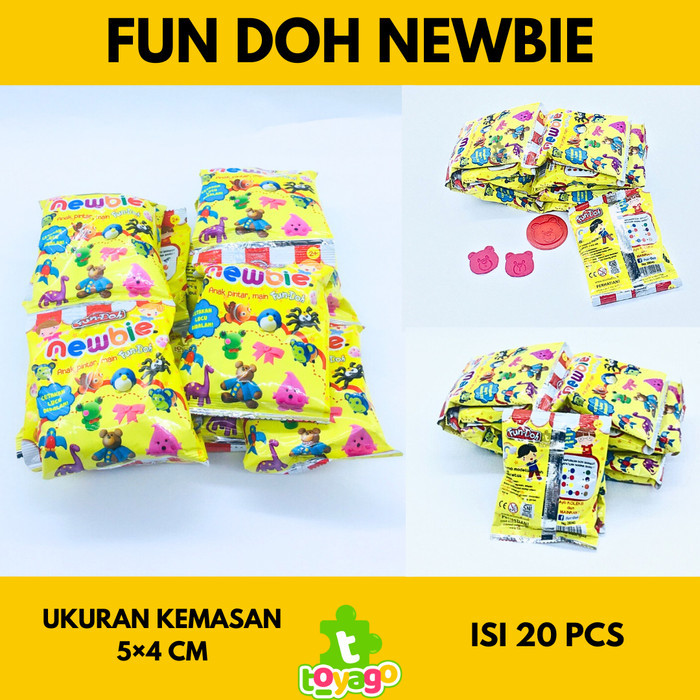Fun doh newbie lilin mainan anak isi 20 pcs mainan grosir murah
