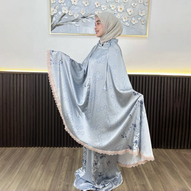 GROHO_SHOP.ID MUKENA SILK MOTIF | MUKENA SILK PRINTING | BAHAN SILK PREMIUM