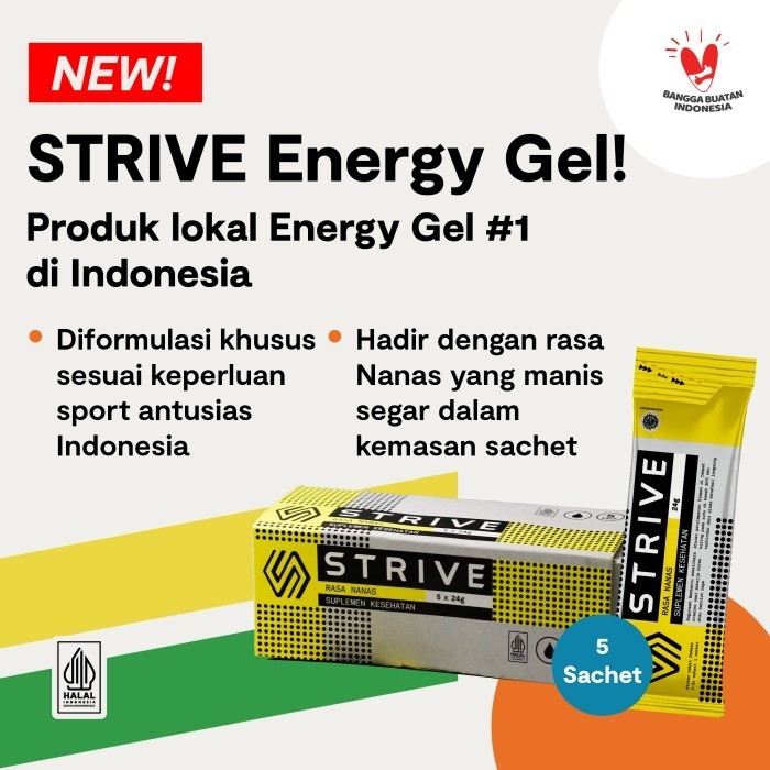 

STRIVE Energy Gel 1 Box isi 5 Sachet - Nanas