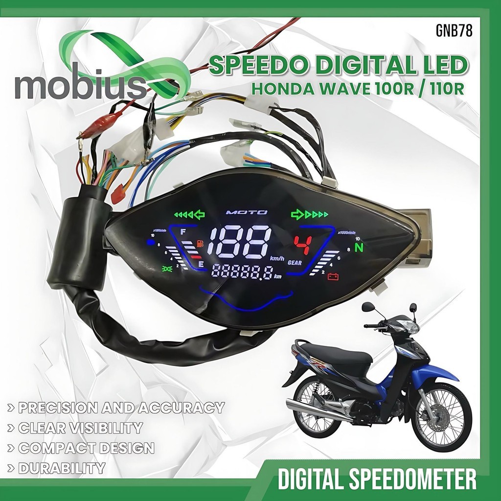 Speedometer DIGITAL LED Motor HONDA WAVE 100R / 110R