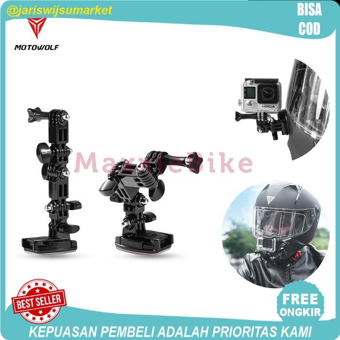 Motowolf MDL3520 Braket Kamera GoPro Helm Sepeda Motor Action Camera Holder Motorcycle Helmet