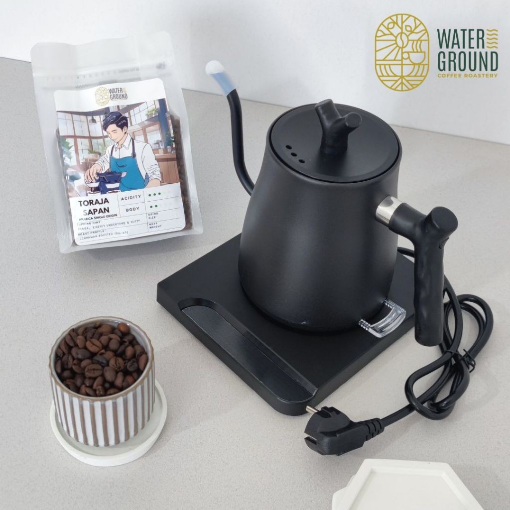 One Two Cups Teko Listrik Kopi Pemanas Air Leher Angsa Gooseneck 1 Liter
